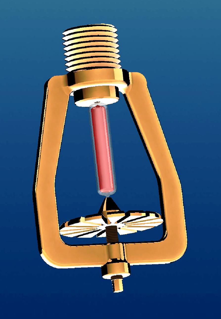 带有热敏玻璃灯泡的消防喷头